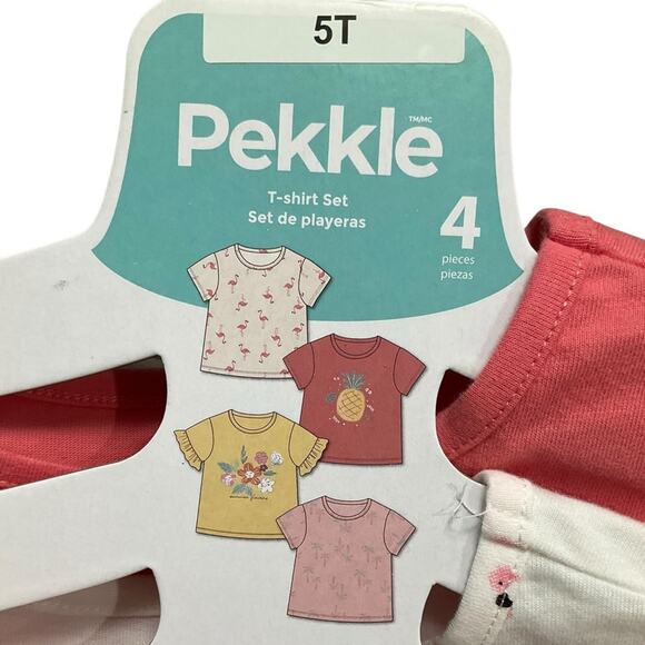 Pekkle Girls Floral Pineapple Shorts & Shirts 8 Piece Set Size 5 NWT - Picture 12 of 13